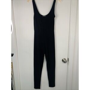 Antistar Black Ribbed Sleeveless Bodycon Jumpsuit Full Length Small Excellent